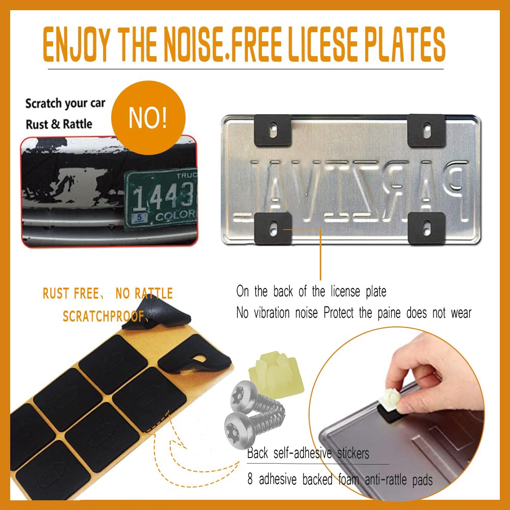 Anti Theft License Plate Screws Kits- Rustproof Stainless Steel Car Tag Plate OZ | Australia