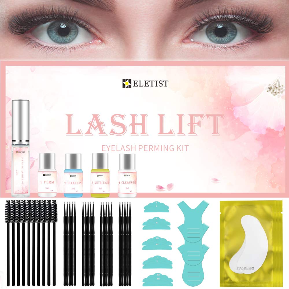 ELETIST 2020 Upgrade Lash Lift Kit Eyelash Perm kit with Toolkit Eyelash Lash Extensions kit Lash Curling Kit Semi-Permanent Curling Perming Wave Suitable For Salon