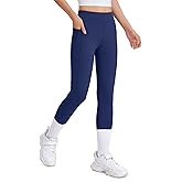 JOCMIC Girls Fleece Lined Leggings Athletic Winter Pants for Kids Warm High Waist Yoga Pant with Pockets