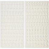 American Crafts 42954 Thickers Foam Letter Stickers | 228 White Stickers in Rockabye Font