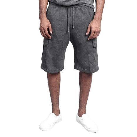 POIUDE Herren Freizeit-Shorts Männer Baumwolle Multi-Pocket Overalls Jogginghose Sweatpants Kurze Shorts