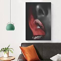 Black And White Sexy Woman Red Lips Smoke Aesthetic