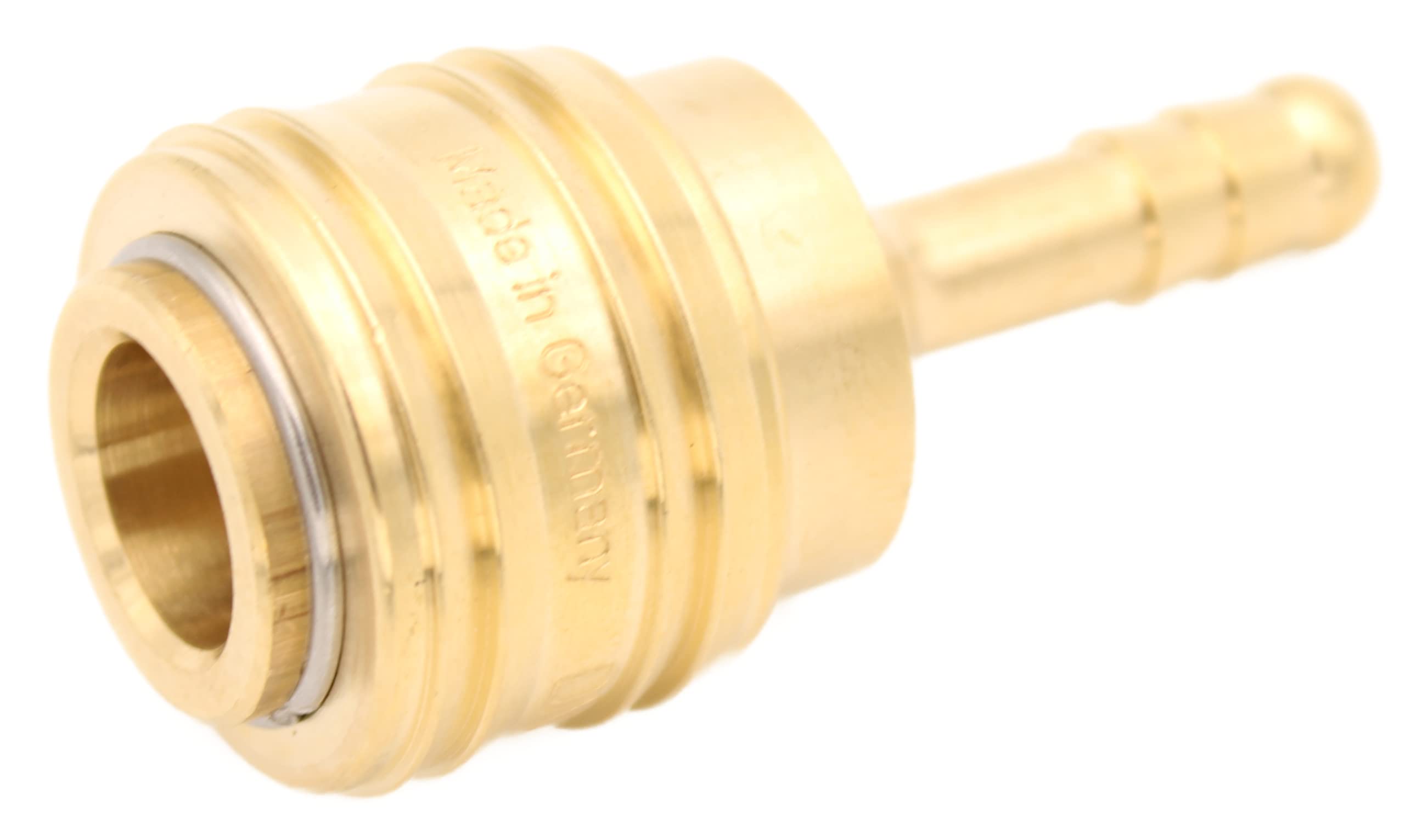 Compressed Air Coupling Socket Male Thread Internal Thread NW 7.2 - G1/8 Inch, G1/4 Inch, G3/8 Inch, G1/2 Inch (Coupling Socket with Hose Nozzle 6 mm (1/4 Inch)