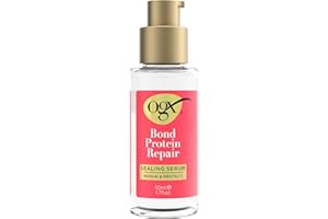 OGX Repair & Protect Bond Protein Repair Sealing Hair Serum, Formulated without Parabens, Frizz Treatment, 1.7 fl. oz