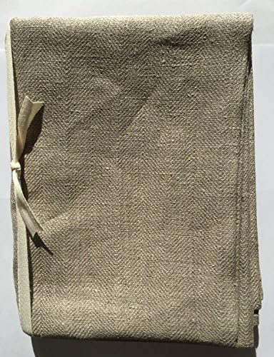 100% Natural Flax Linen Bath Towel Sheet, Classic Design - 38 x 59 in. (plain natural)