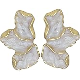 Irregular Petal Earrings for Women Unique Statement Flower Dangle Earrings Trendy Jewelry