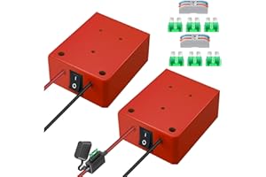 2 Pcs for Power Wheels Adapter for Milwaukee M18 18V Battery Conversion Kit with Switch,Fuse & Wire Terminals,14AWG Wire,Adap