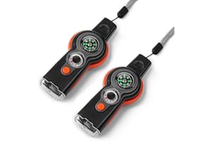 binboll Emergency Survival Function Whistle, Outdoor Multifunctional Tool Safety Whistle with Lanyard, Ideal for Kayaking, Boating, Hiking, Camping, Climbing, Hunting, Fishing, Rescue Signaling