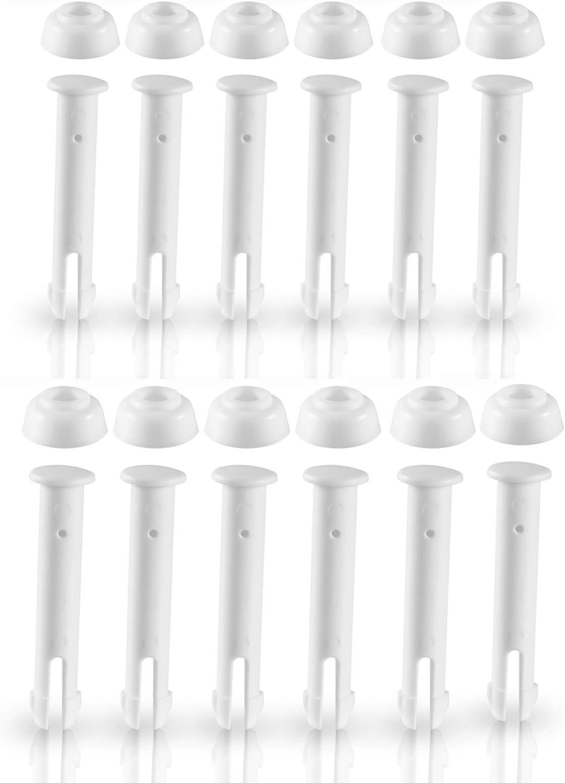 Blasoul Plastic Pool Joint Pins (12 pcs) L: 2.16" for Intex 13ft-24ft (2016 Season & After) Metal Frame Pools with Extra 12 pcs Rubber Seals Pool Replacement Parts