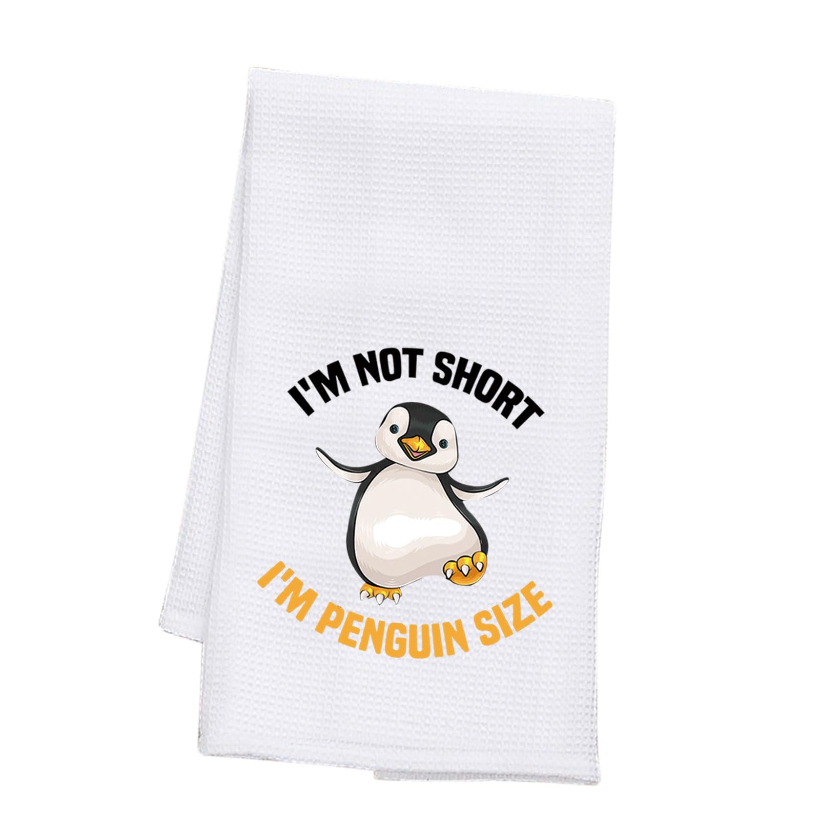PLITI Penguin Kitchen Towel Penguin Lover Gift I'm Not Short I'm Penguin Sized Gift Penguin Inspired Gift Penguin Fan Gift (Penguin Sized TWU)