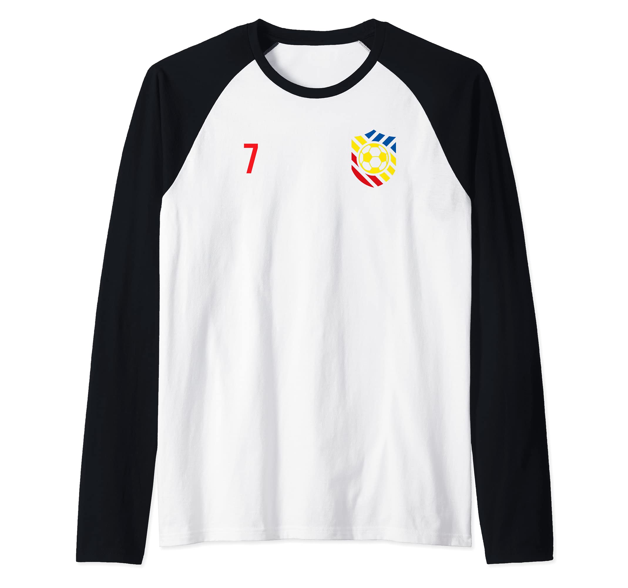 Flag Romania Raglan Baseball Tee