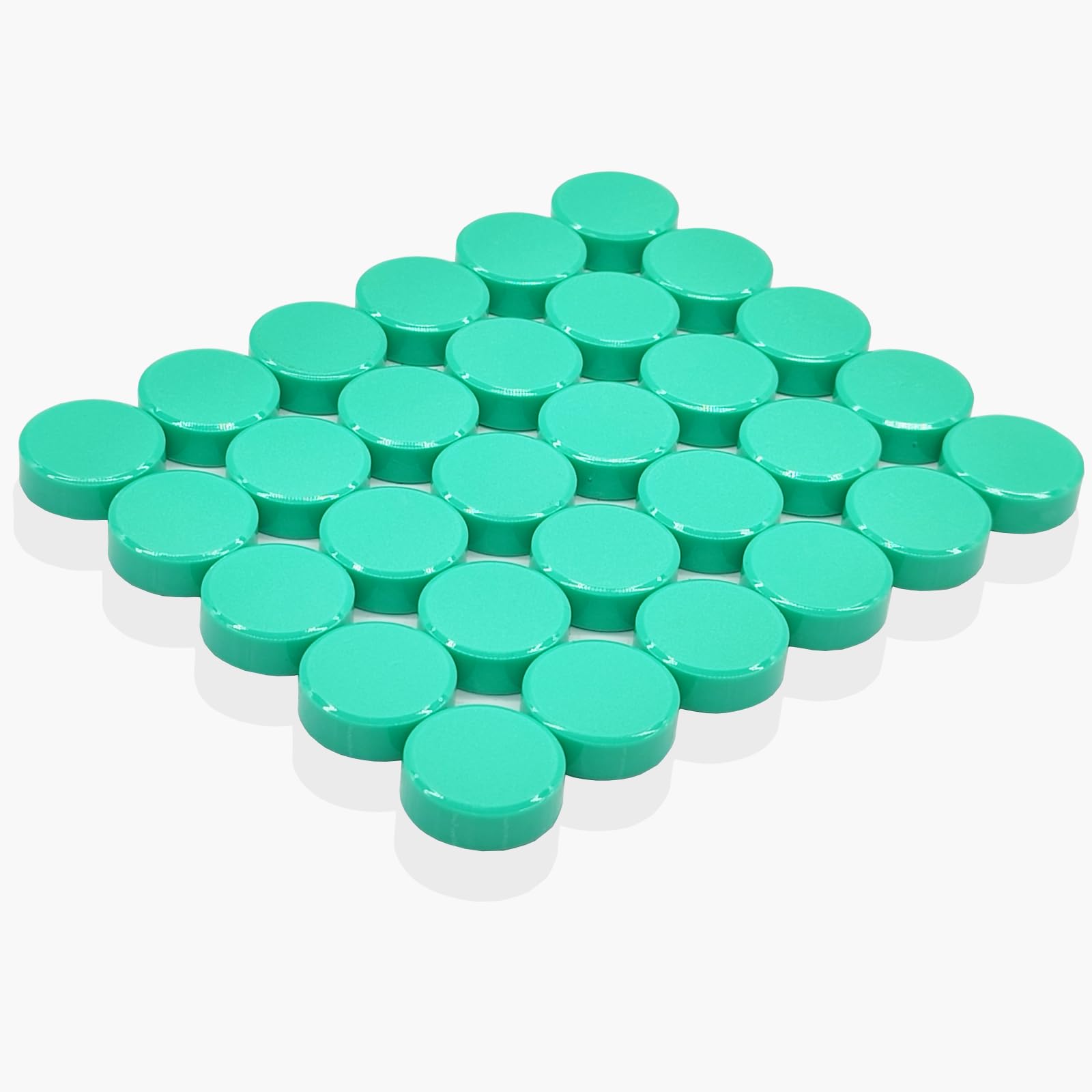 PYJLBX Fridge Magnets – 30 Pack Strong Mini Round Heavy Duty Magnets for Whiteboard, Notice Board, Office & Crafts – Colourful Small Green Magnets for Adult, Refrigerator, Memo, School, Home, Kitchen