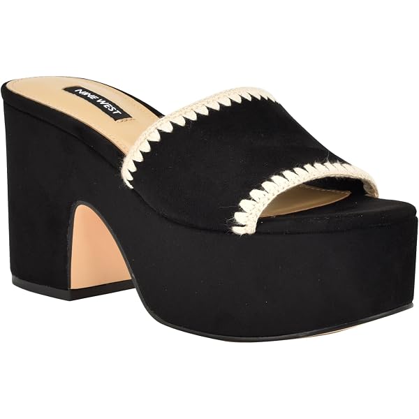 Nine West Women's Oklee 3 Heeled Sandal - Block Heel Slide With Wide Strap - View #3