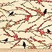 Aviary 2 Sparrows Bark Cream Fabric