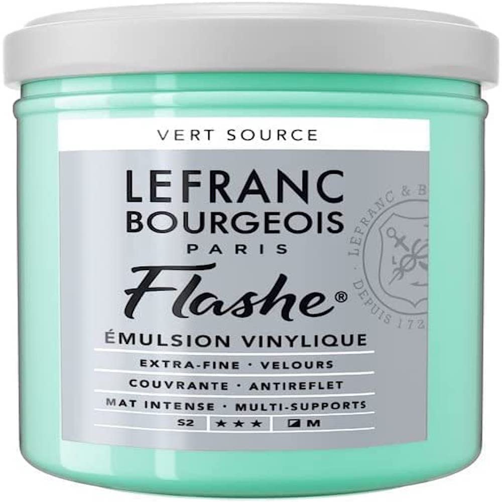 Lefranc Bourgeois Flashe, Extra-Fine Acrylic Vinyl Emulsion, Artists Quality, Water Green, 125ml Pot — image 1