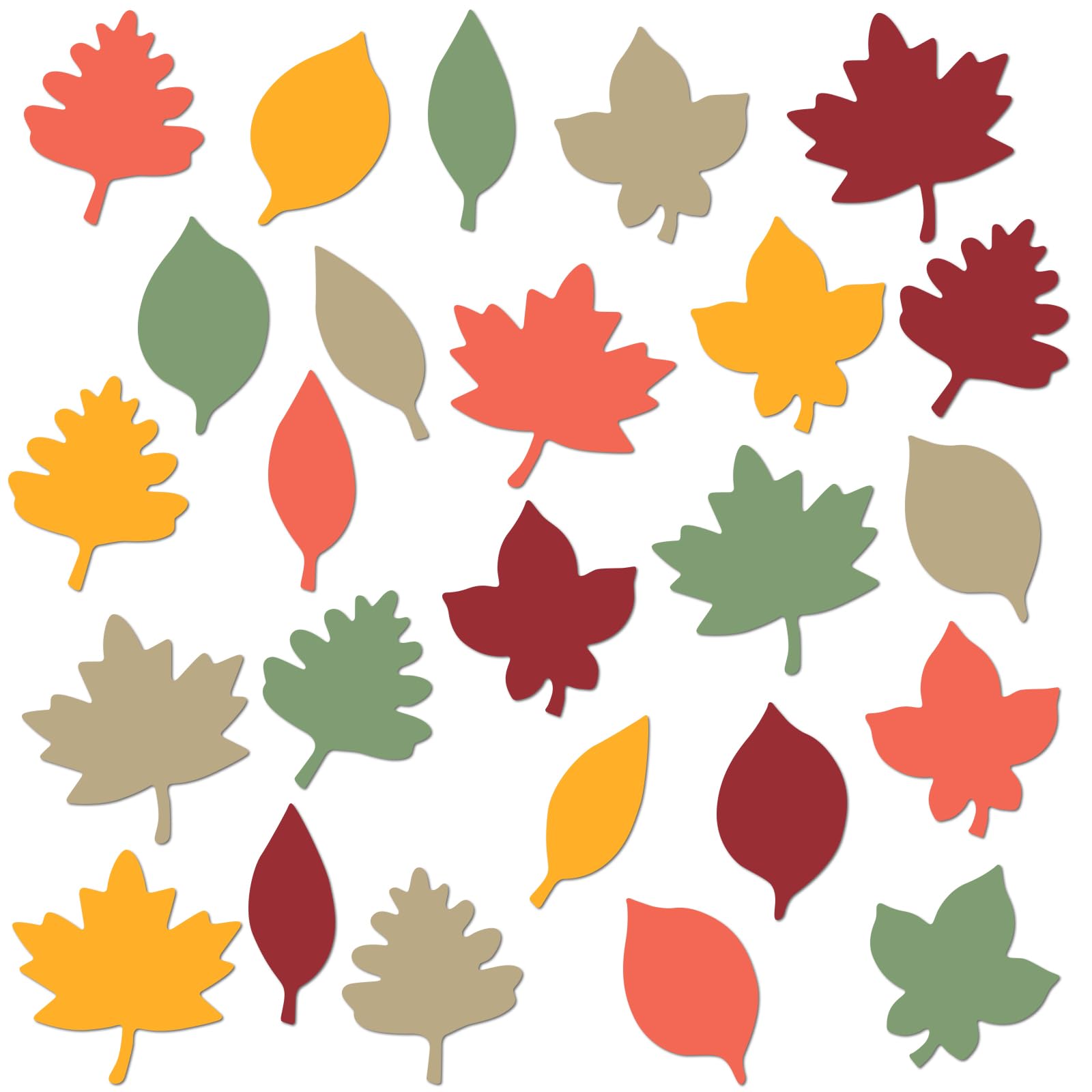 Photo 1 of Hillban 250 Pcs Paper Fall Leaves Die Cuts Bulk Autumn Leaf Cutout Thanksgiving Autumn Leave Decor Multicolor Mixed Leaves for Fall Bulletin Board and Craft Projects Party Decor (2.4 Inches)