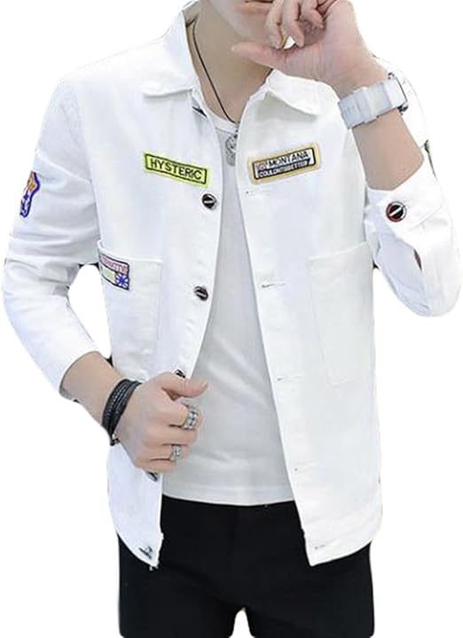 Amazon Beibang バイバン メンズ アウター 秋 長袖ジャケット 薄手 ジャンパー ストリート ファッション 白ジャケット コート ジャケット 通販