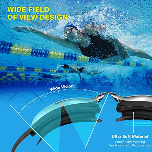 YASEN Professional Swim Goggles for Adults, Uv Protection Swimming Goggles, Anti Fog Swimming Goggles for Men