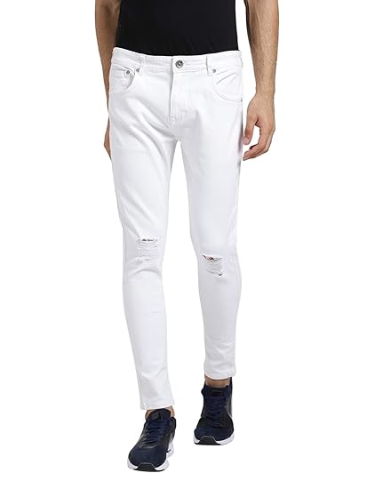 white knee ripped jeans mens