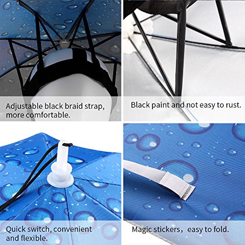 image for Jangannsa Fishing Umbrella Hat Folding Sun Rain Cap Adjustable Multifu