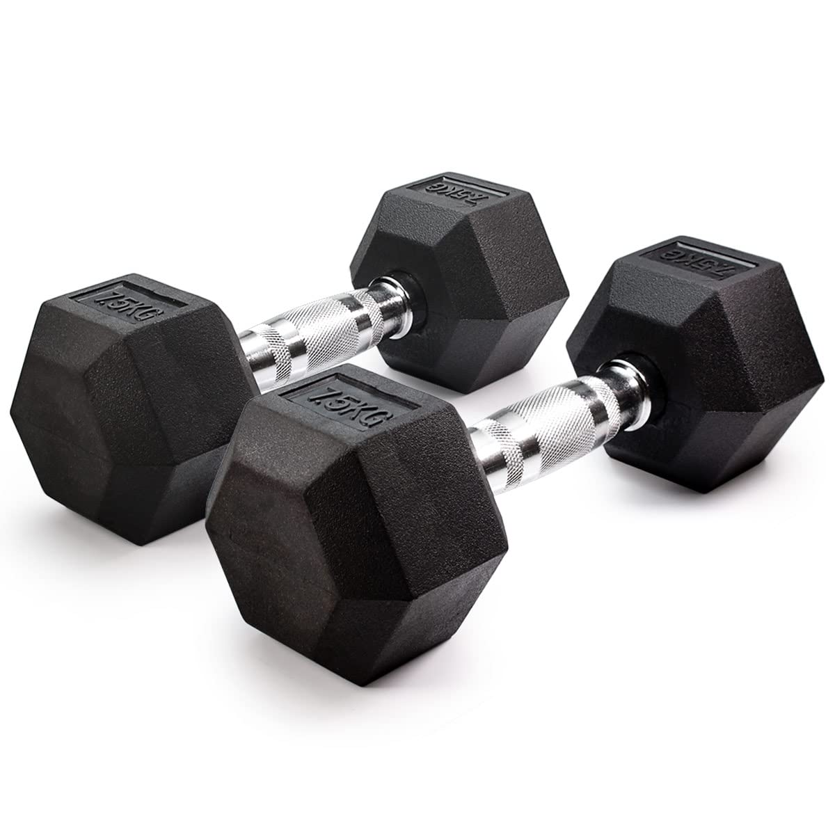 ヘックスダンベル 2.5kg/5kg/7.5kg/10kg/12.5kg/15kg/20kg/25kg/30kg 【ジム採用の本格派ダンベル】【衝撃から守るラバーコーティング】 【高耐久のスチールグリップ】Hex dumbbell商品画像