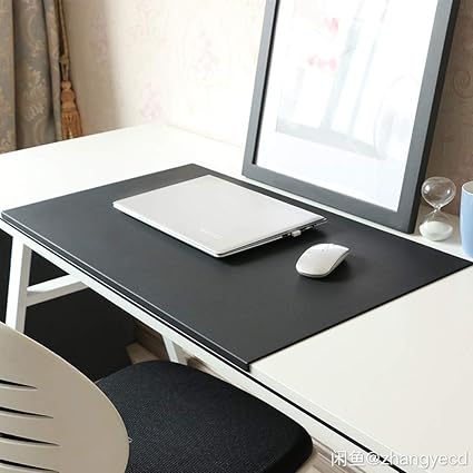 Kongeu Sous Main En Cuir De Qualite Superieure Avec Rebord De Protection Impermeable Antiderapant Tapis De Souris Grand Tapis D Ecriture Pour Bureau Et La Maison Epaisseur 4 Mm Noir 90 48cm Amazon Fr Informatique