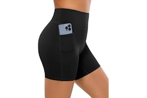 GENERIC BRXL No Front Seam High Waist 5" Women Biker Shorts Buttery Soft with Pockets Spandex Workout Volleyball Yoga Pilates
