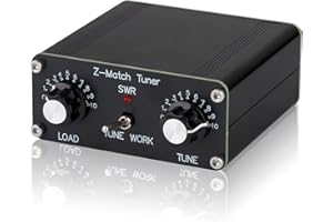 DMGICPRO QRP Manual Antenna Tuner Z-Match 3-28MHz for Ham Radio CW, 5W Z-Match Tuner with BNC, Adjust Impedance Matching