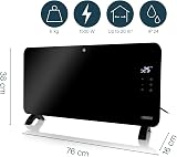 Princess Smart Connected Electric Heater Glass Panel 1500W Black App Voice view 4