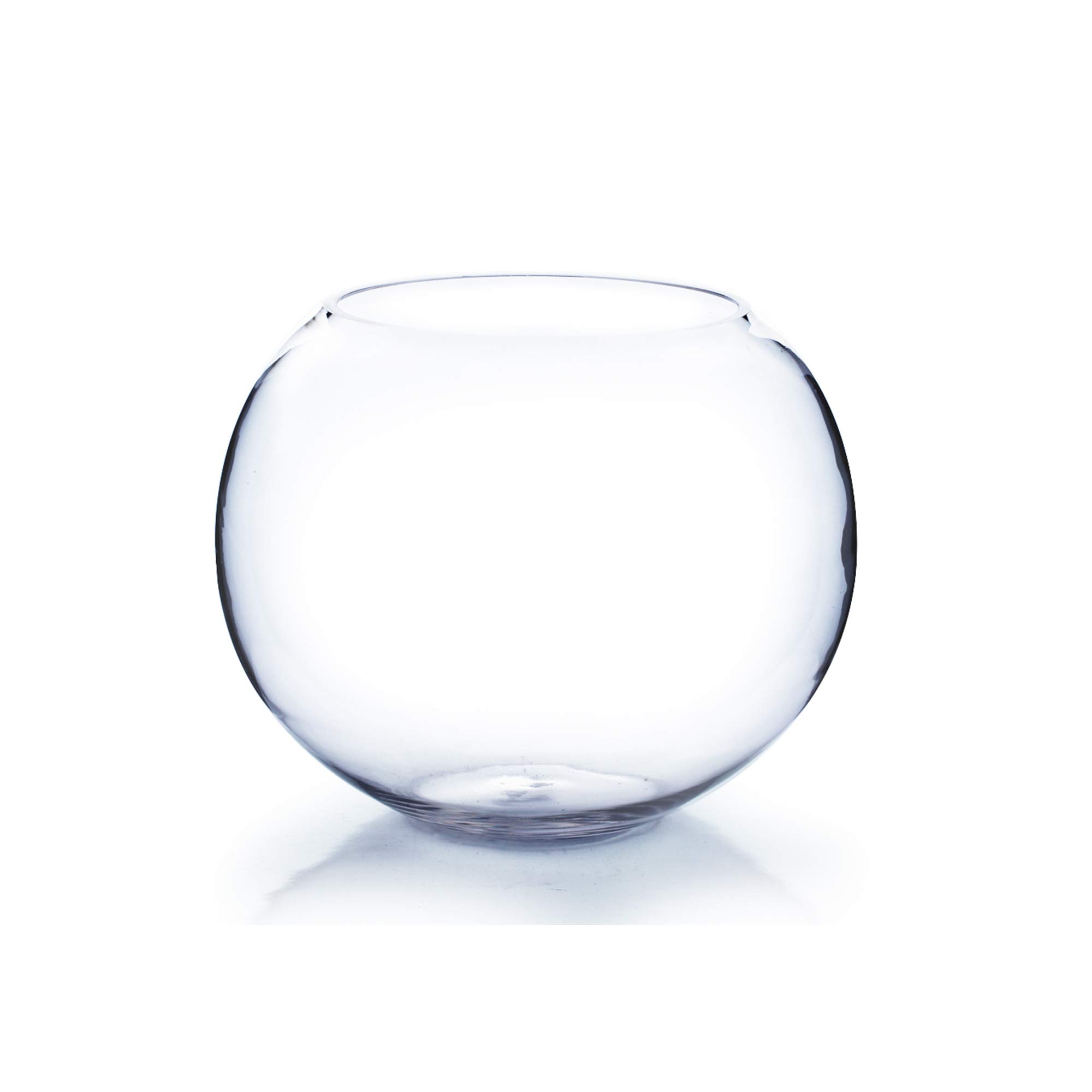 Photo 1 of ** PLASTIC ** WGV Large Bowl Glass Vase, Diameter 12", Height 10", (Multiple Sizes Choices) Clear Round Bubble Vase Jar, Floral Planter Terrarium for Wedding Event Home Decor, 1 Piece (VBW1210)