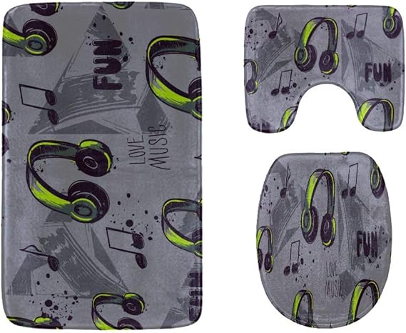 Alfombrilla de baño moderna Romántica Rendimiento creativo Música