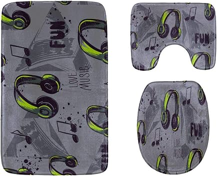 Alfombrilla de baño moderna Romántica Rendimiento creativo Música