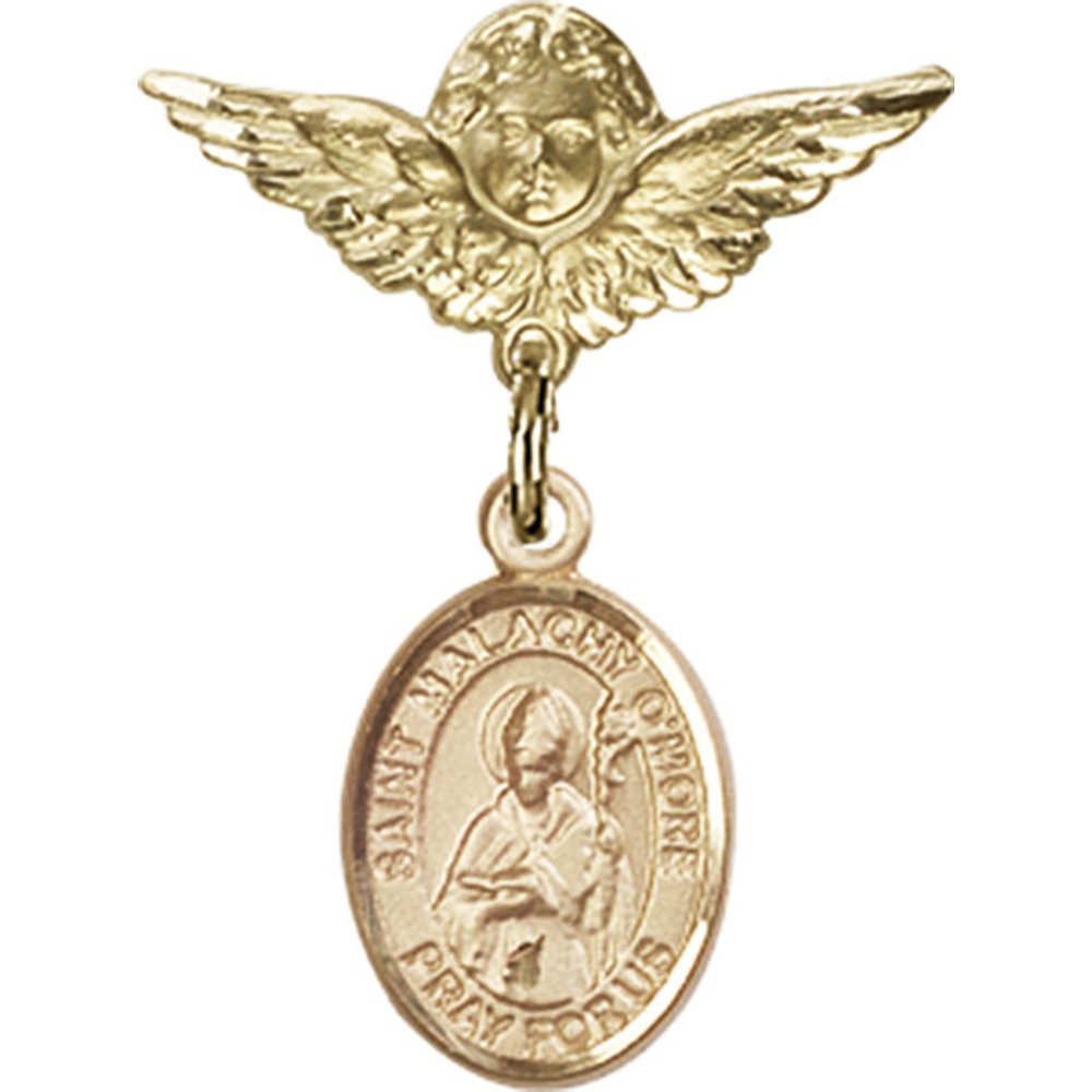 Babyバッジwithセント聖マラキo ゴールドfilled Moreチャームとエンジェルw Wingsバッジピン1 B00pq7vvi2 4インチ 3 X メモリアルグッズ 新春福袋21 Grupomadretereza Com Br