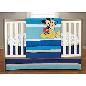 Amazon Com Disney Baby Mickey Mouse My Pal 4pc Crib Set Baby