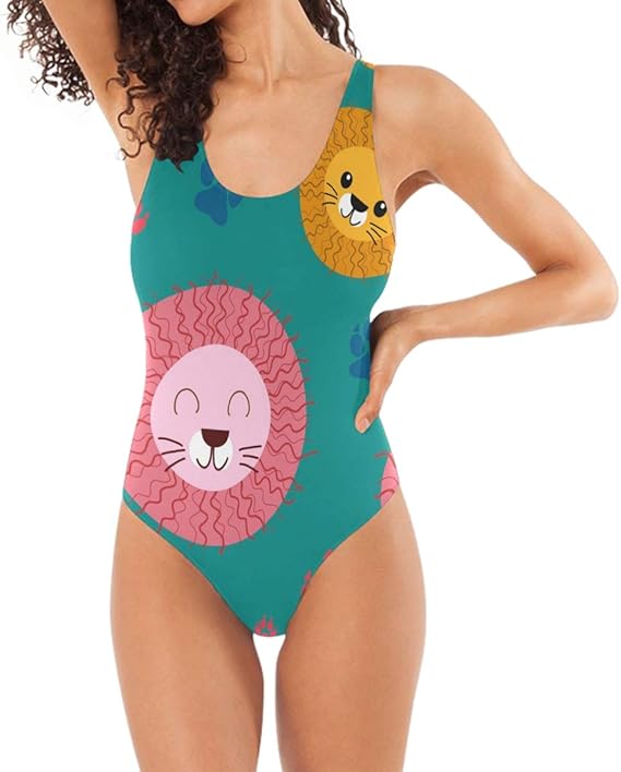 Amazon スマイルライオンフットプリント水着 ワンピース 水着 モノキニ ビーチウェア 女性 キッズ ティーンガールズ 用 水着 通販 Amazon スマイルライオンフットプリント水着 ワンピース 水着 モノキニ ビーチウェア 女性 キッズ ティーンガールズ 用 水着 通販