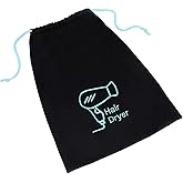 AKLVBL Hair Dryer Bag 11.8’’x 14’’ Storage Organizer Bag For Hairdryer and All Hair Tools With Drawstring, Ideal for Travel, Gym, Hotel or Home Use (Two Packs)