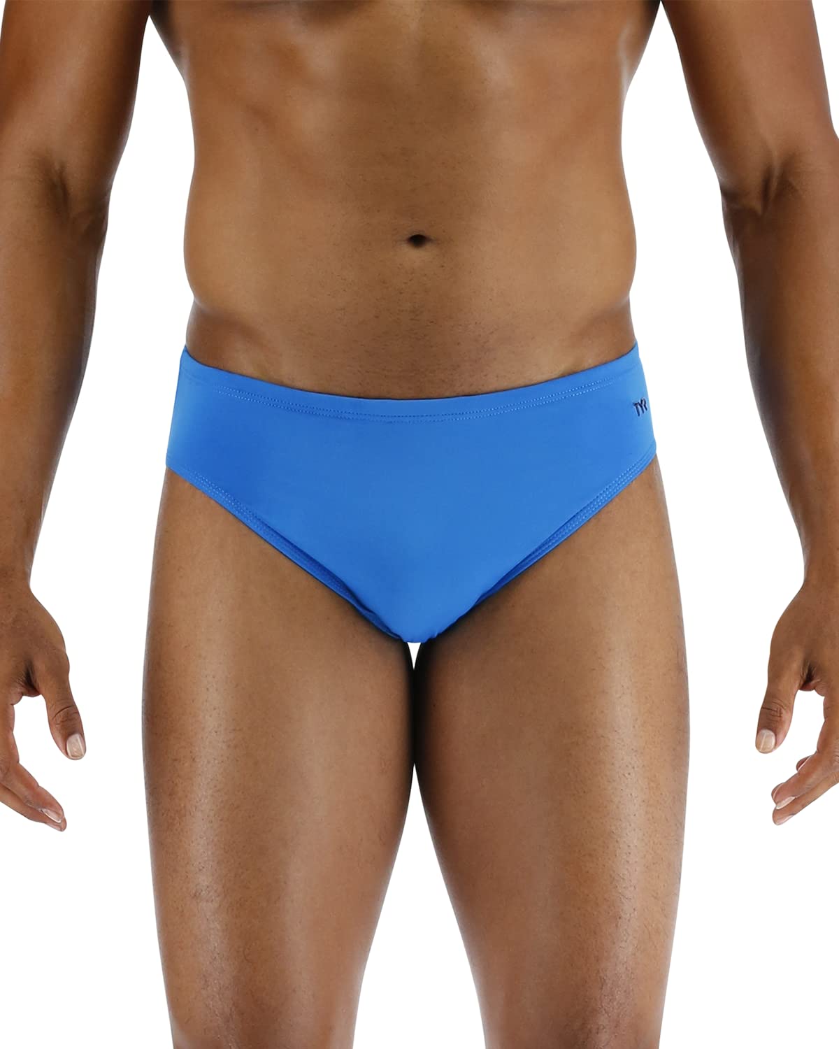 TYR Men’s Standard Durafast Elite Racer Brief Swimsuit, Cloisonne Blue, 36