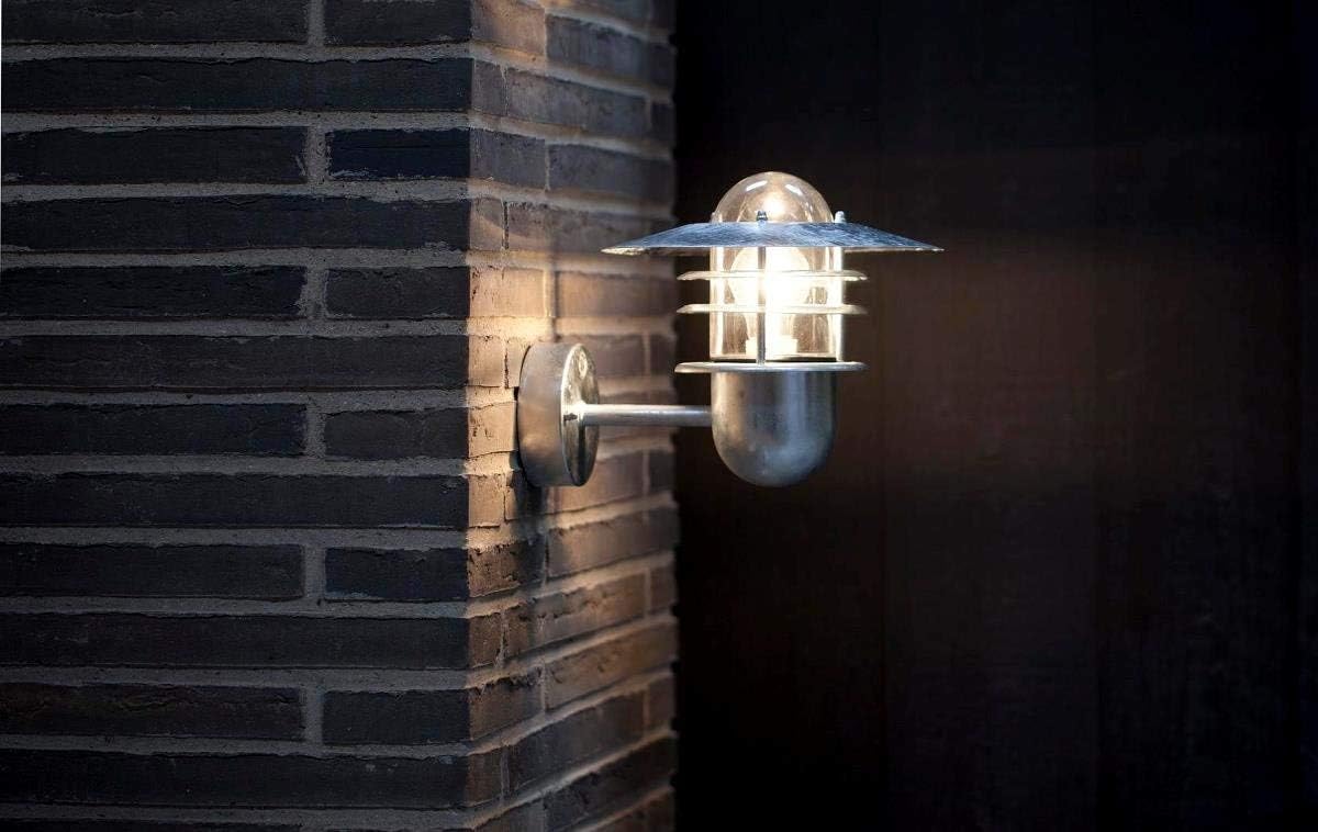 Nordlux Agger Outdoor Wall Light Silver Galvanized Steel E27 Coastal/Marine Safe - Garden, Patio, Entrance Mains Powered, IP54 - Image 5