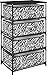 Ameriwood Home 7777096 Sidney 4-Bin Storage End Table, Zebra