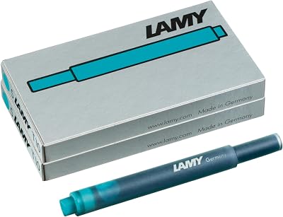 Lamy T10 Ink Cartridges Turquoise Set of 2 Large Capacity 1.25 ml