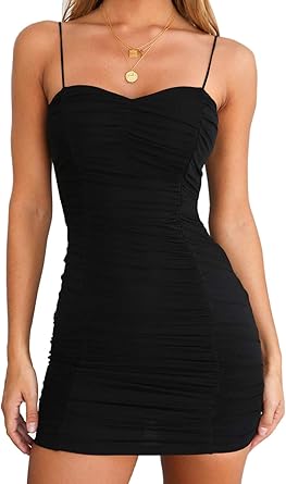 black silk bodycon dress