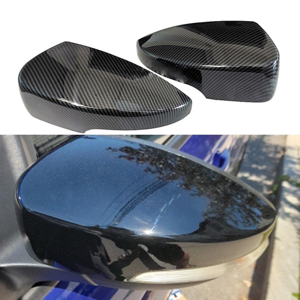 Photo 1 of Fouedy For Ford Kuga Escape C520 EcoSport 2013-2018 Focus 3 MK3 SE ST RS Gloss Black Side Wing Rearview Mirror Cover Case Caps ?Car Rear Side View Mirror Cover Cap
