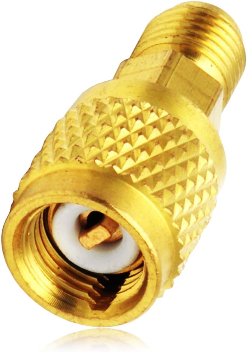 Radracing 1/4" Male SAE to 5/16" Female SAE Swivel Adapter Compatible with R410a with Thimble Mini Split HVAC System