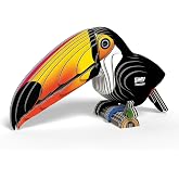 EUGY Toucan 3D Puzzle, 41 Piece Paper Craft Kit for Kids 6+ | Screen Free Build, Finishes In About 30 Minutes, Pre Cut Parts, No Scissors Needed, Fun Facts Card, Stands As Shelf Decor