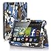 TNP New Fire 7 Case (Camouflage Blue & Black) - Slim Fit Synthetic Leather Folding Folio Case Cover Stand for Amazon New Fire 7 Inch (5th Generation) 2015 Release Tablet with Stylus Holder