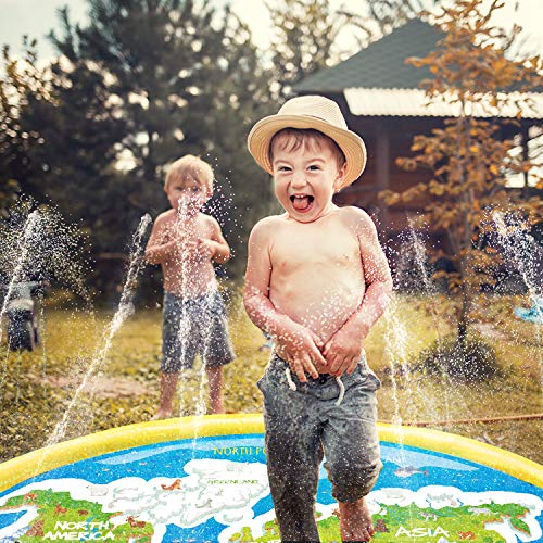 ACSTEP Splash Pad, Outdoor Sprinkler for Kids, Inflatable Splash Play Mat Summer Sprinkler Water Toys for Toddlers,Kids and Babies Gifts, Outdoor Swimming Pool Splash Pad Pool for Babies and Toddlers