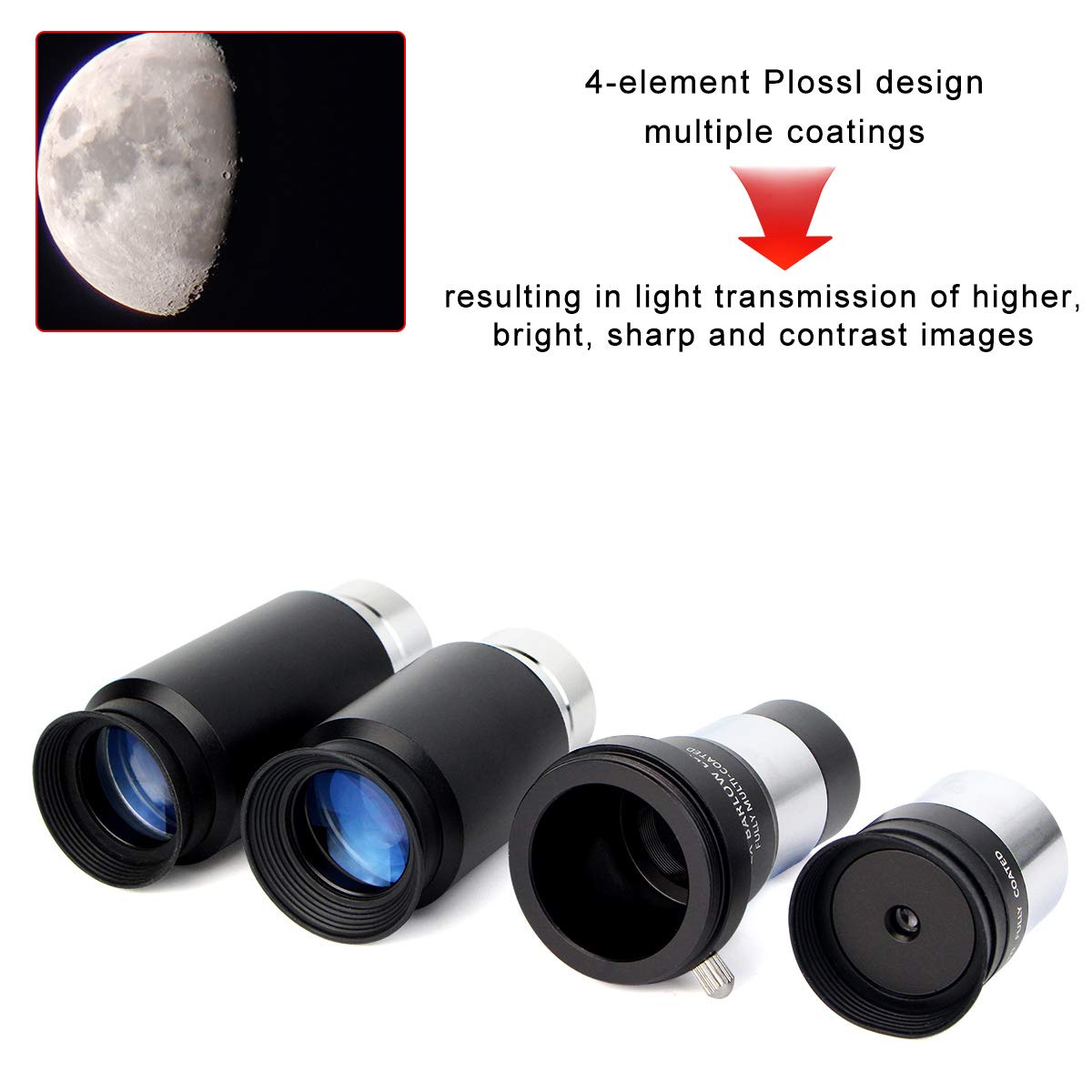 SVBONY Telescope Eyepiece Set Telescope Accessory Set with 2x Barlow