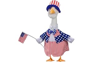 AYMOLAS 4th of July Porch Goose Outfits Set for 23'' Lawn Goose Clothes Patriotic Porch Goose Outfit for Memorial Day Porch Goose Outfits