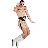 Reno 911 Lt Dangle Costume for Men with Badge, Name Tag, Belt Holster, Shirt & Shorts - Movie Character Halloween Outfit