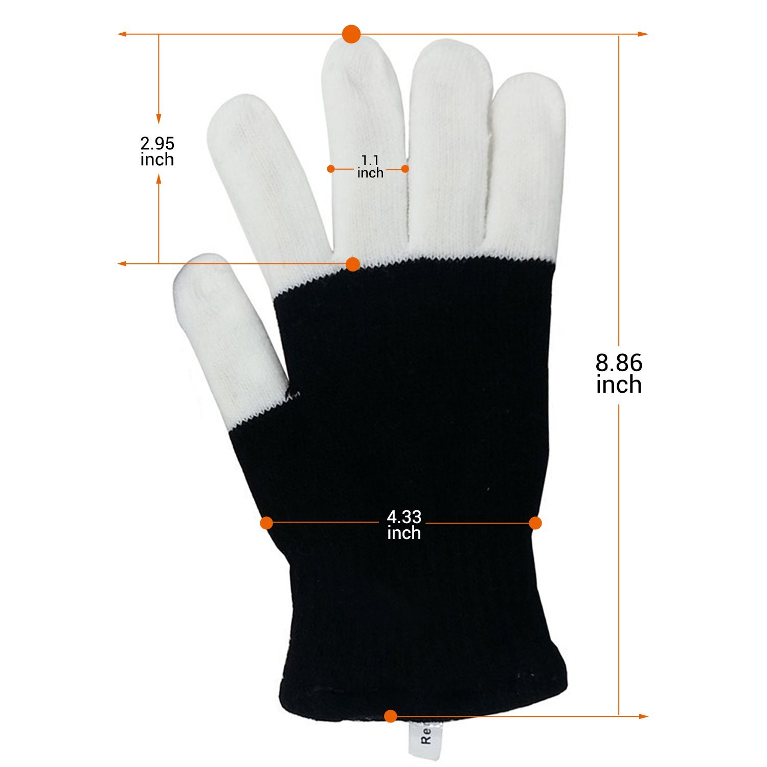 Yostyle LED Finger Light Up Gloves,3 Colors 6 Modes Flashing LED Warm Gloves Colorful Glow Flashing Novelty Toys for Halloween (2 Pairs)